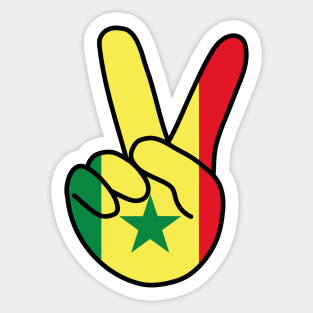 Senegal Flag V Sign Sticker